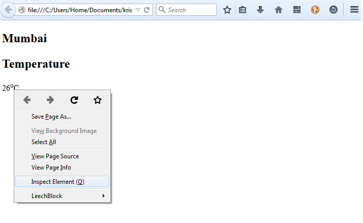 Debugging in DOM