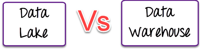 Difference between Data Lake and Data Warehouse