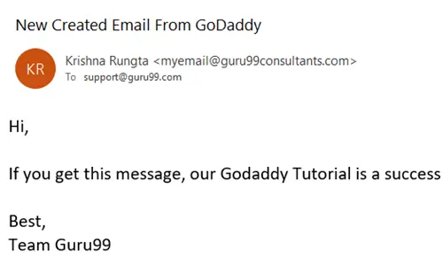 Compose And Send an Email Using GoDaddy Webmail