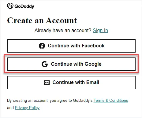 Purchase Godaddy Email