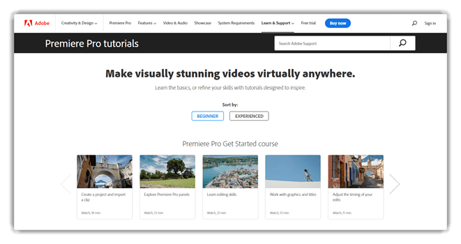 Premiere Pro tutorials