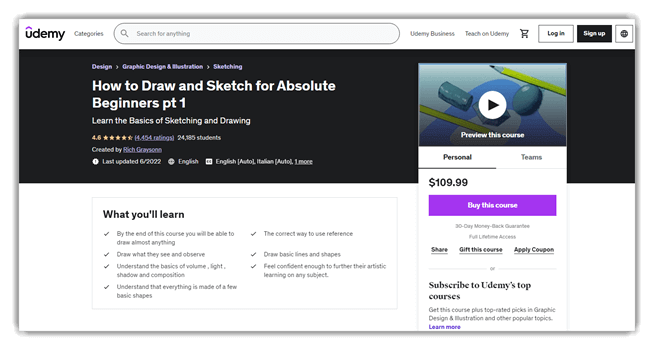 Draw and Sketch for Absolute Beginners
