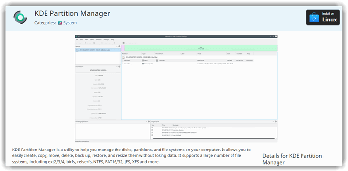 KDE Partition Manager