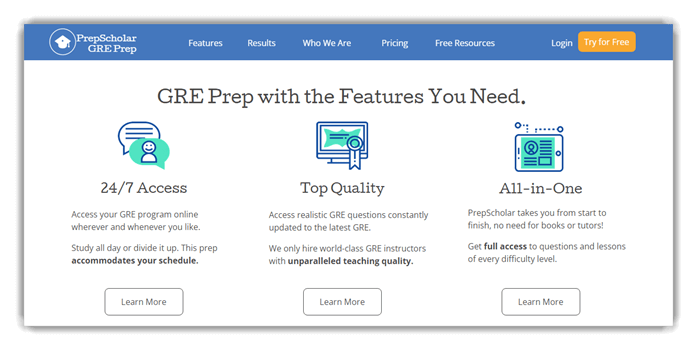 PrepScholar GRE Prep
