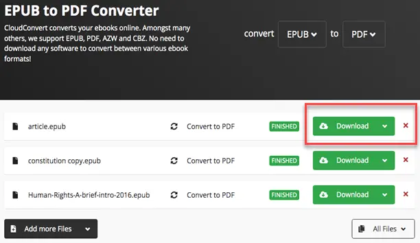 How to Convert epub