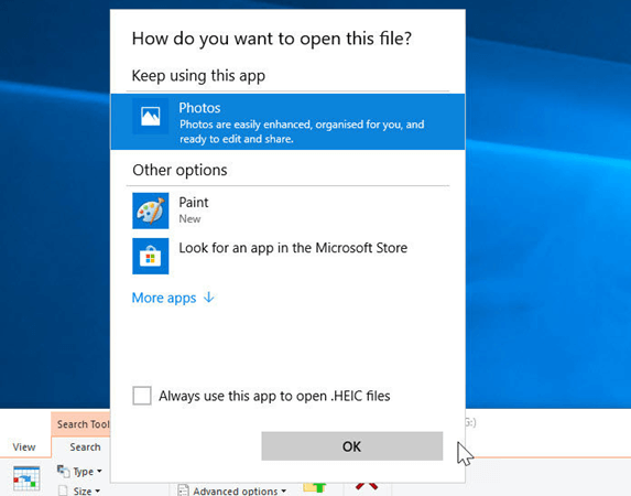 Open the HEIC file