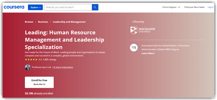 Leading: Human Resource Management and Leadership