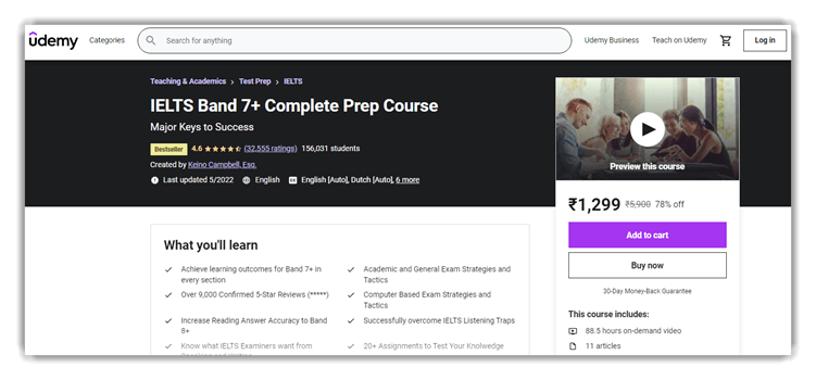 Udemy IELTS