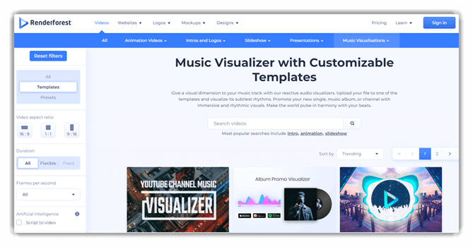 Renderforest Music Visualizer
