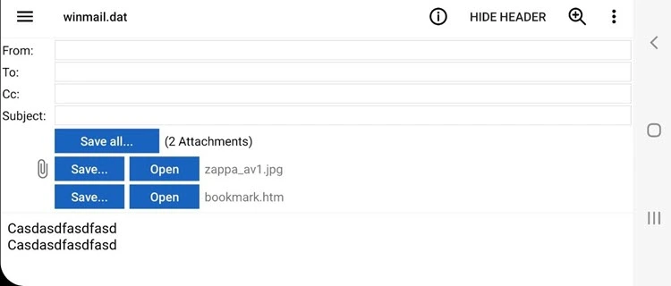 dat file in an Android device