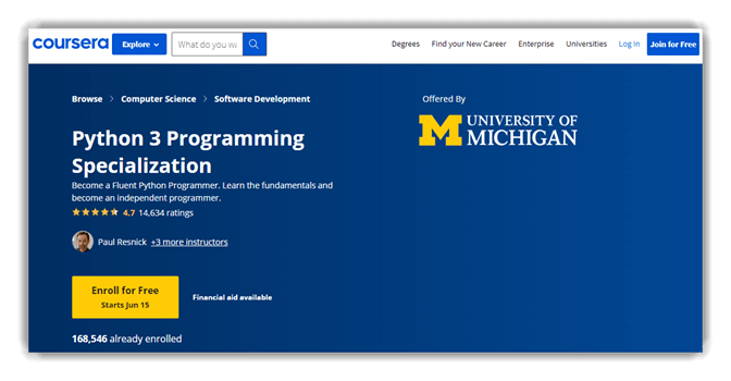 Python 3 Programming Specialization