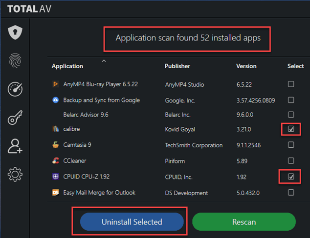 Features of TotalAV