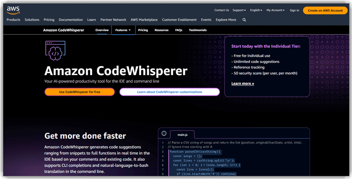 Amazon CodeWhisperer