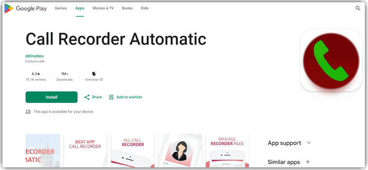 All Call Recorder Automatic DD