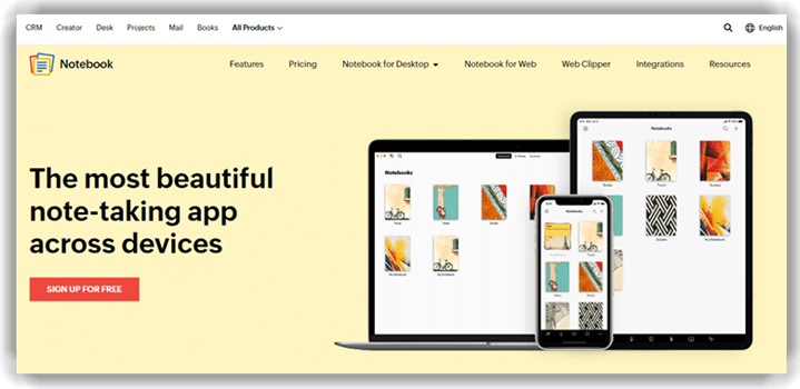 Zoho Notebook