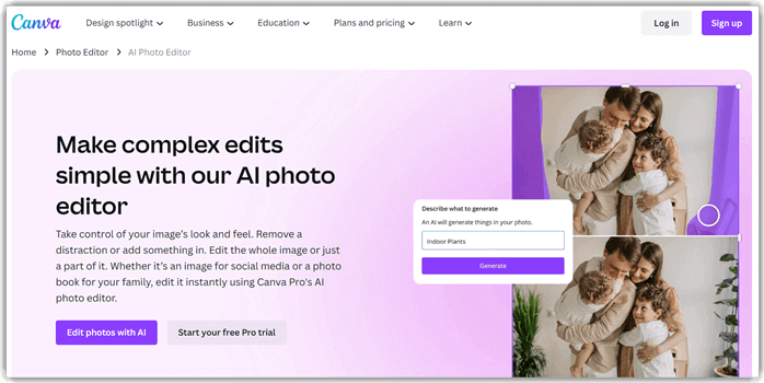 Canva AI Photo Editor
