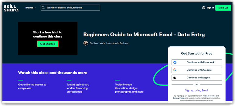 Beginners Guide to Microsoft Excel - Data Entry