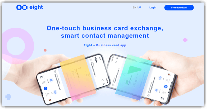 Eight: Visiting card scanner & digital cardholder