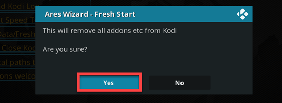 Clear the Kodi Data/uninstall