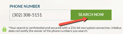 Reverse Phone Lookup using Intelius