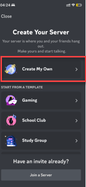 play music on Discord on Mobile