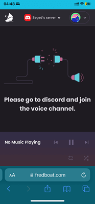 play music on Discord on Mobile