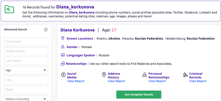 Username Search