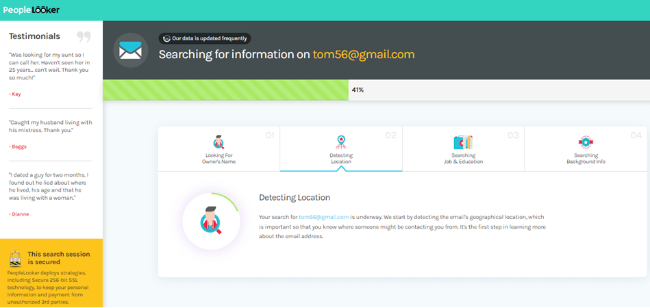 Find Social Network Accounts By Email Using PeopleLooker