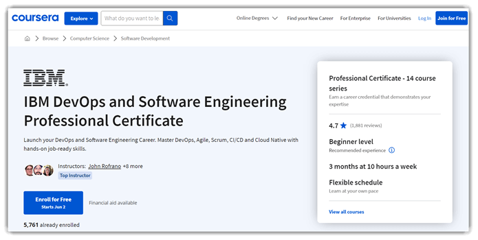 IBM DevOps and Software Engineering