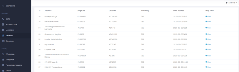 Location Tracking & Geofinder