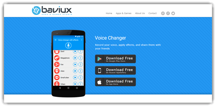 Voice changer with effects