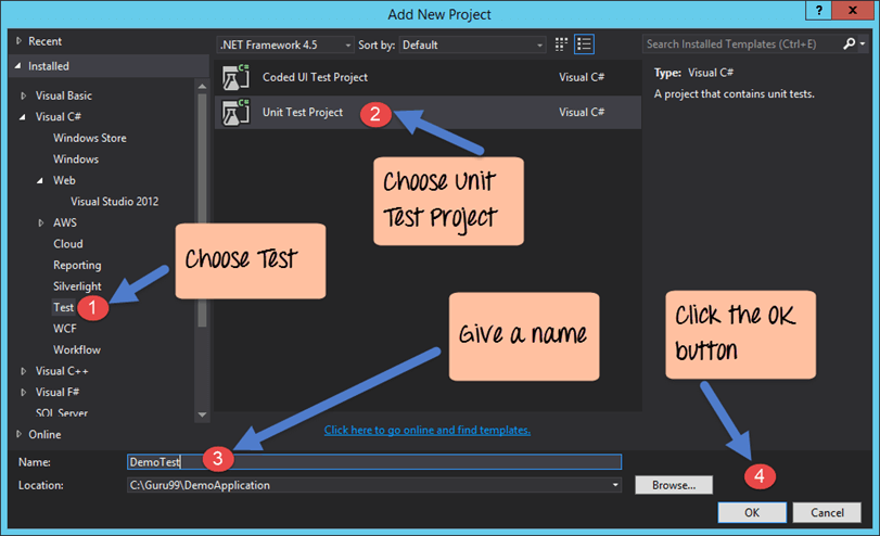 Creating a .NET Unit Testing Project