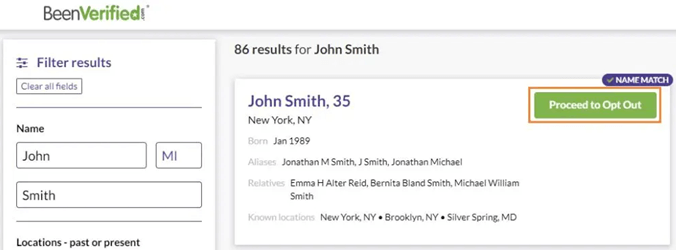Find a Person’s Middle Name using BeenVerified