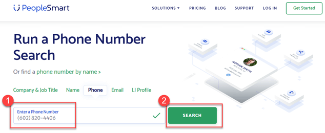 Use PeopleSmart for Reverse Phone Lookup