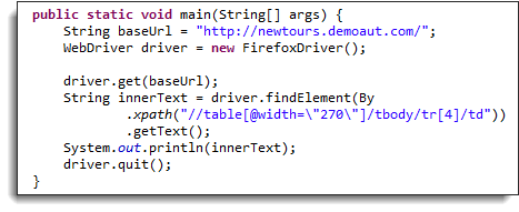 Selenium Web table example with Attributes as Predicates