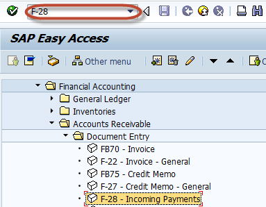 Post Customer Incoming Payments F-28