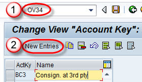 Create Accounting Key in SAP