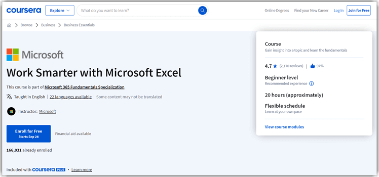 Work Smarter with Microsoft Excel