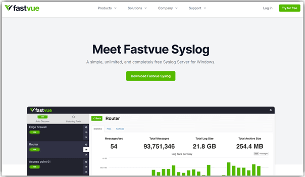 Fastvue Syslog Server