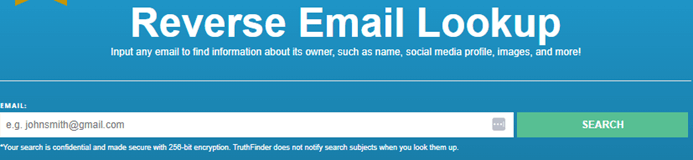 Reverse Email Search feature