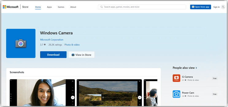 Windows Camera